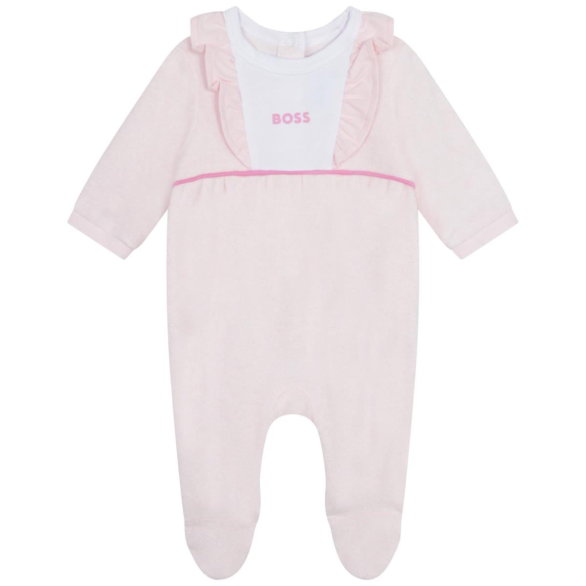 女婴粉色连体衣