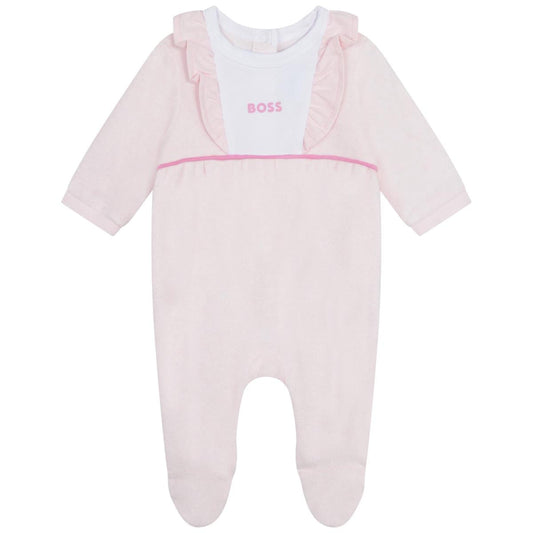 女婴粉色连体衣