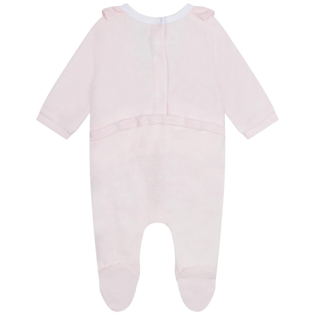 女婴粉色连体衣