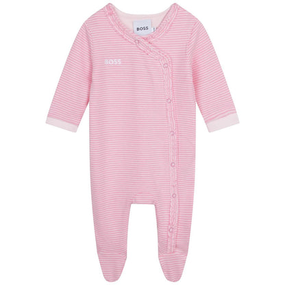 女婴粉色连体衣