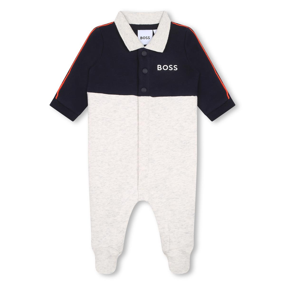 男婴灰色棉连体衣