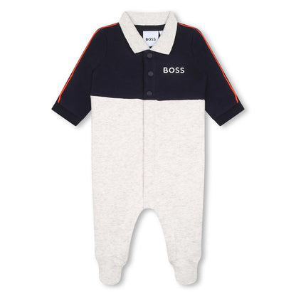 男婴灰色棉连体衣