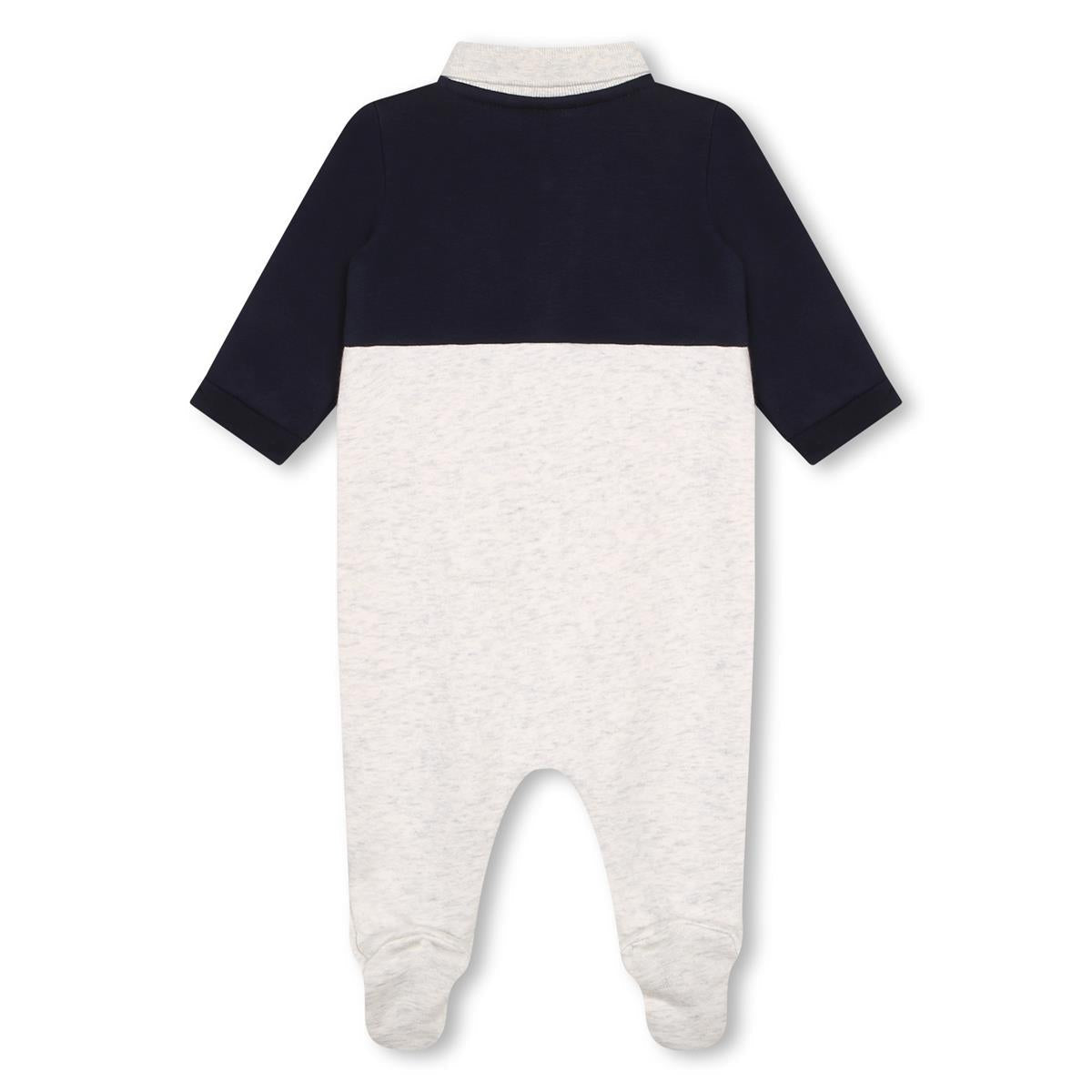 男婴灰色棉连体衣