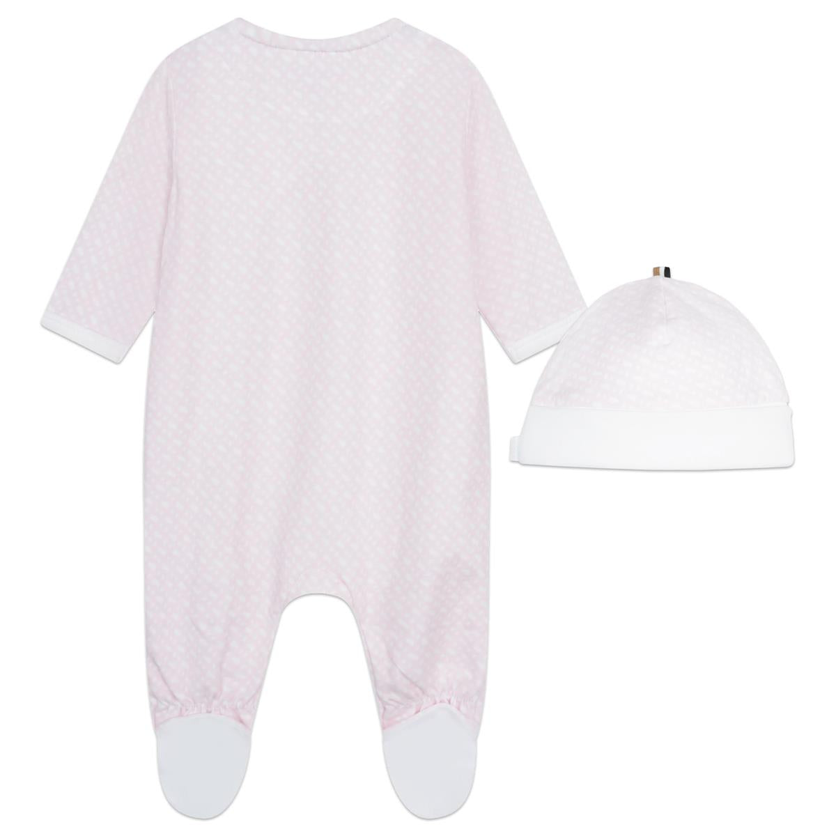 女婴粉色棉连体衣