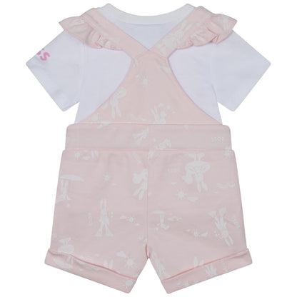 女婴粉色棉套装