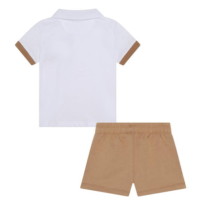 男婴白色棉套装