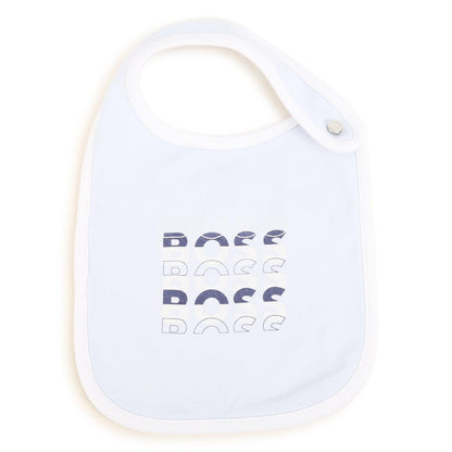 男婴浅蓝色棉围兜套装(3件)