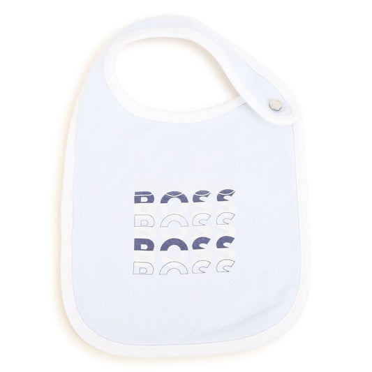 男婴浅蓝色棉围兜套装(3件)