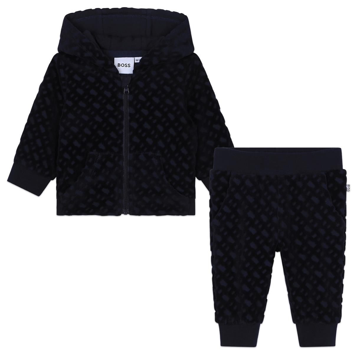 男婴深蓝色棉套装