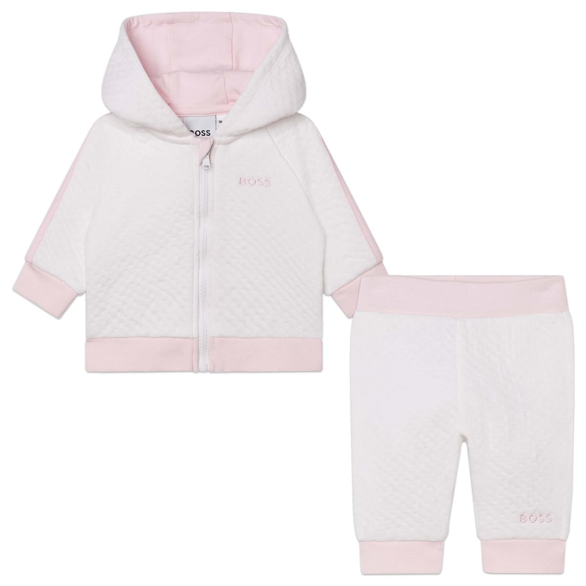 女婴粉色棉套装