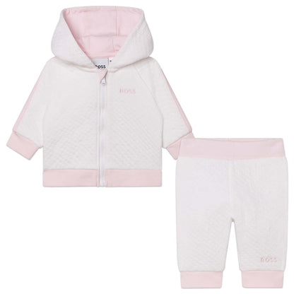 女婴粉色棉套装