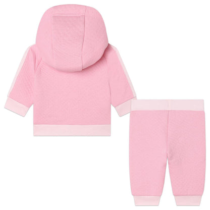 女婴粉色棉套装