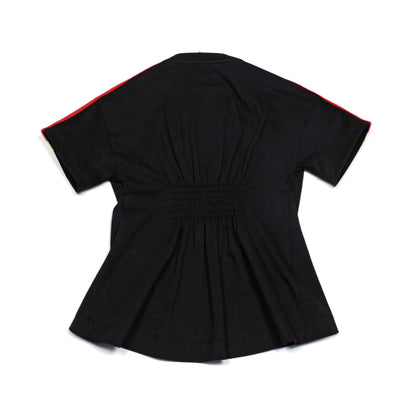 Girls Black Logo Cotton T-Shirt