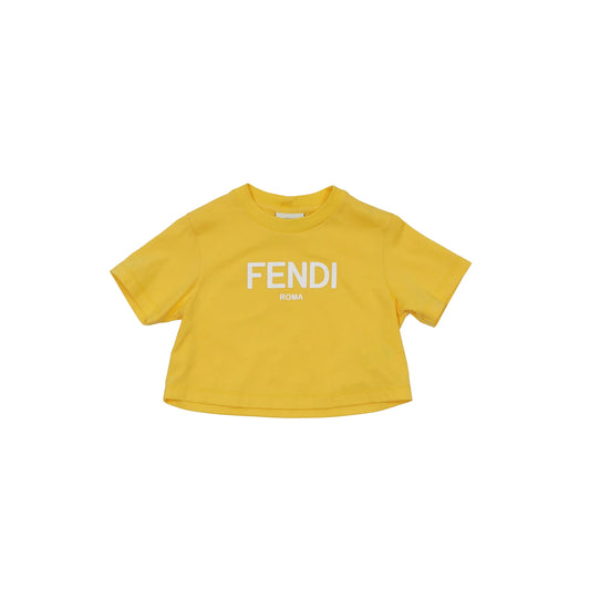 女童黄色Logo棉T恤