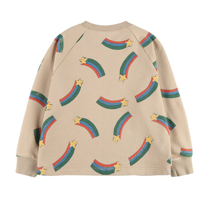 儿童米色星星印花棉卫衣