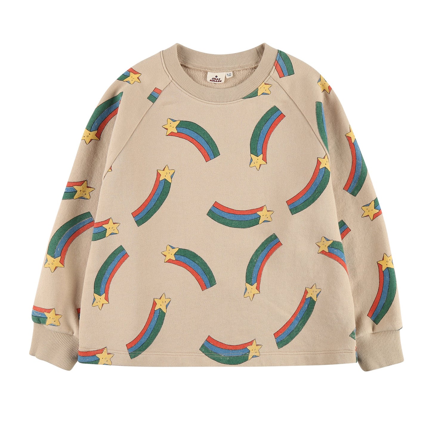 儿童米色星星印花棉卫衣