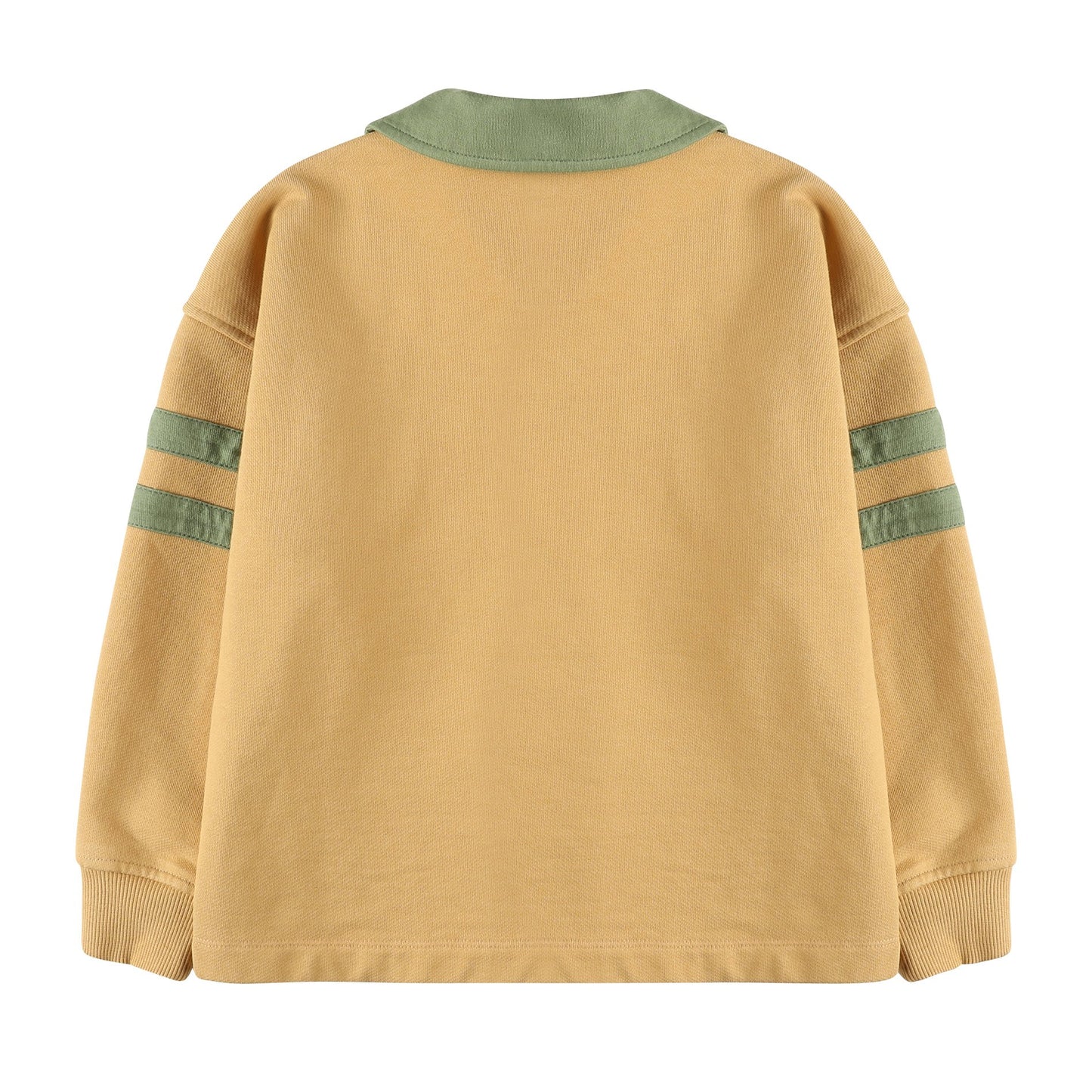 儿童驼色印花棉卫衣