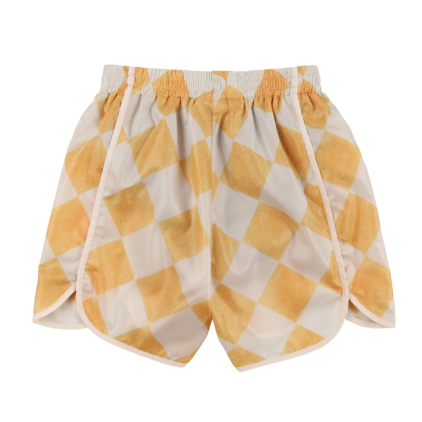 儿童黄色格子短裤