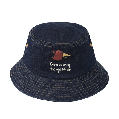 儿童黑色牛仔渔夫帽
