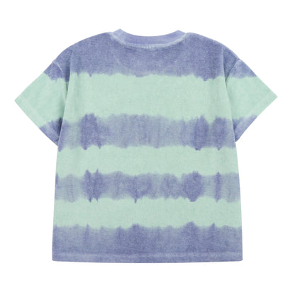 儿童紫色条纹棉T恤