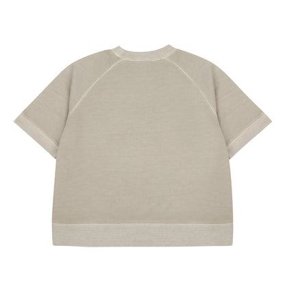 儿童米色印花棉卫衣