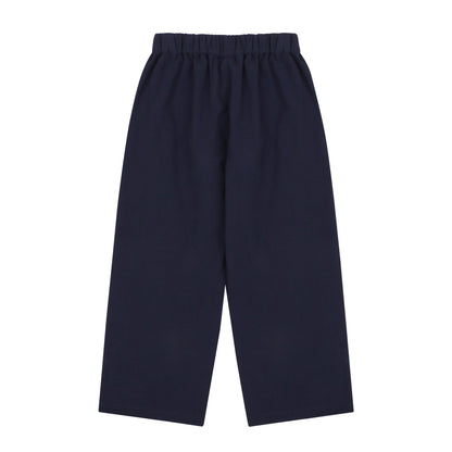 儿童藏青色棉长裤