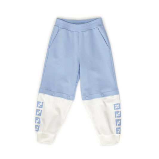 儿童蓝色Logo棉长裤