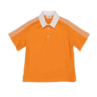 男童橙色Polo衫