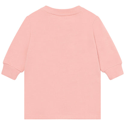 女婴粉色虎头棉连衣裙