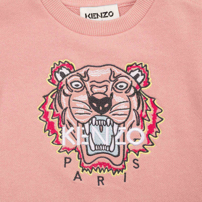 女婴粉色虎头棉连衣裙