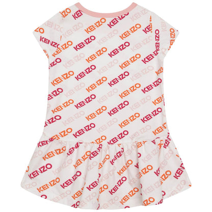 女婴白色Logo连衣裙