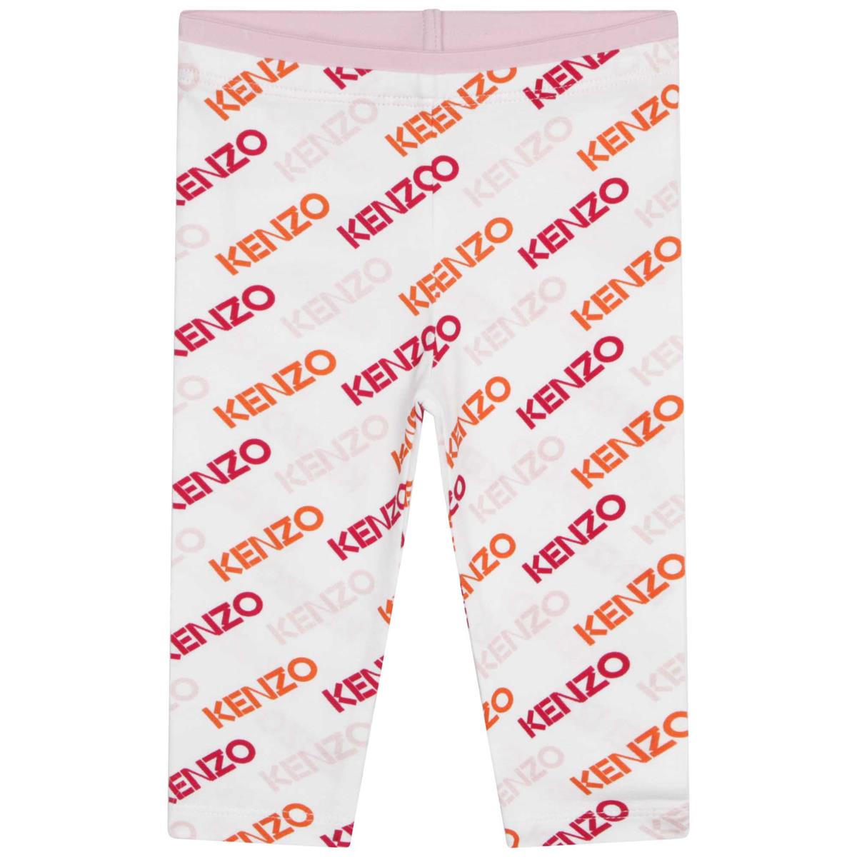 女婴白色Logo打底裤