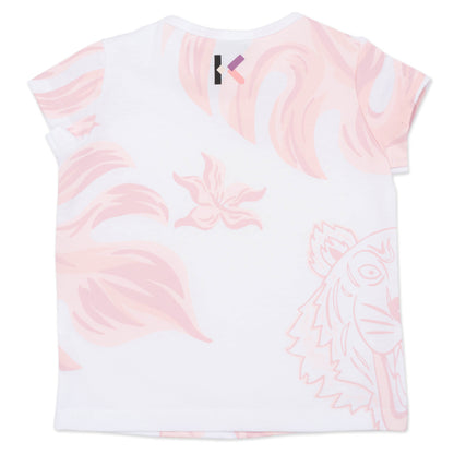 女婴白色Logo棉T恤