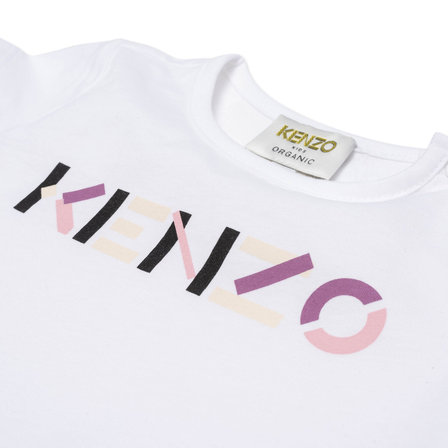 Baby Girls White Logo Cotton T-Shirt