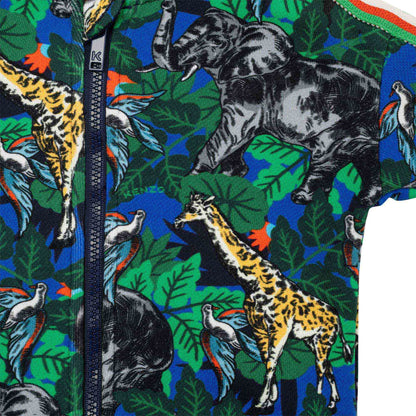 男婴绿色连帽拉链上衣