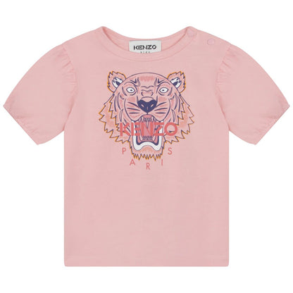 婴儿粉色Logo T恤