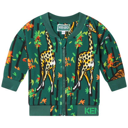 男婴绿色Logo开衫