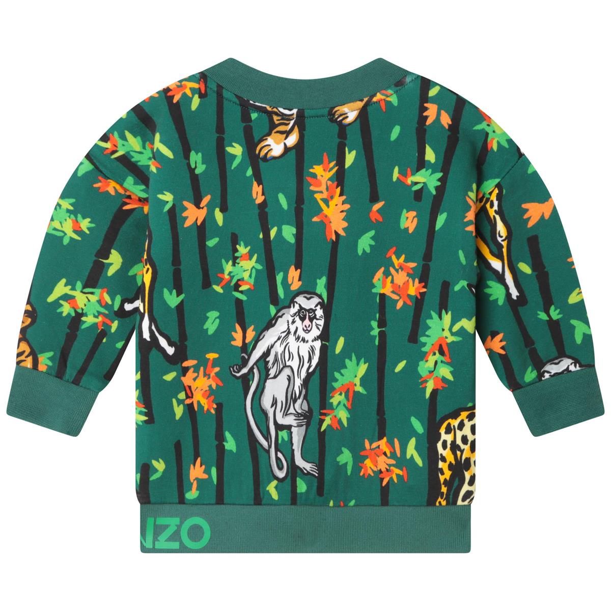 男婴绿色Logo开衫