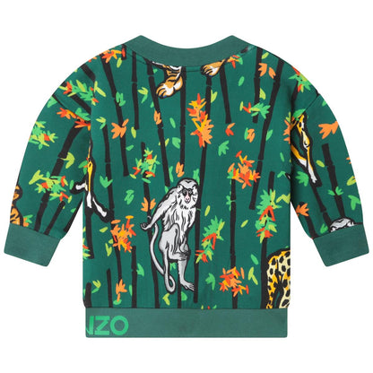 男婴绿色Logo开衫