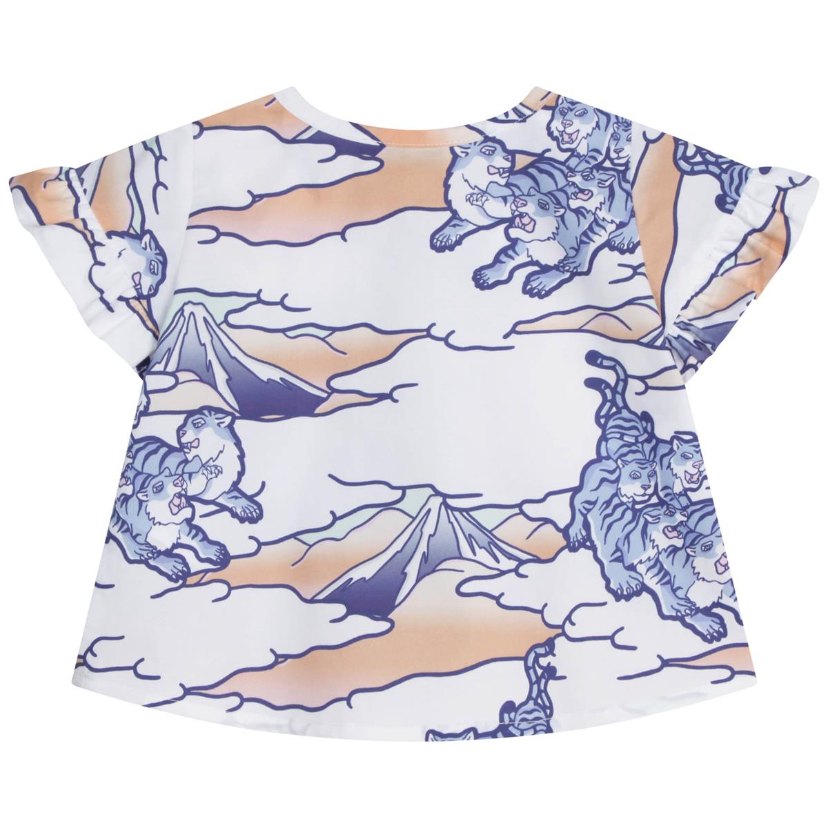 女婴白色印花T恤