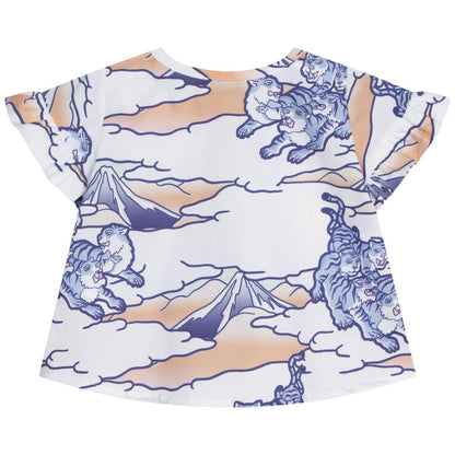 女婴白色印花T恤