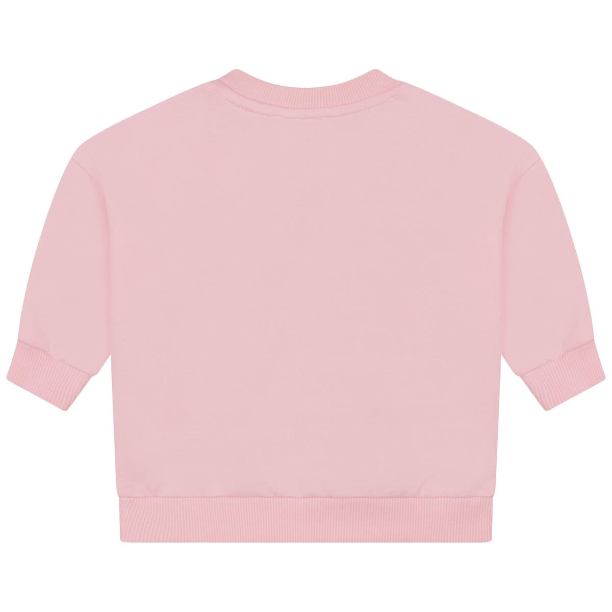 女婴粉色Logo卫衣