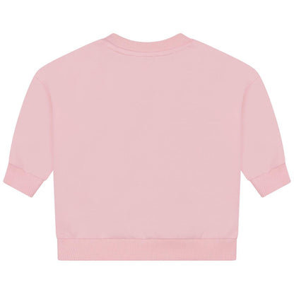 女婴粉色Logo卫衣