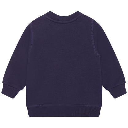 男婴藏青色虎头棉卫衣