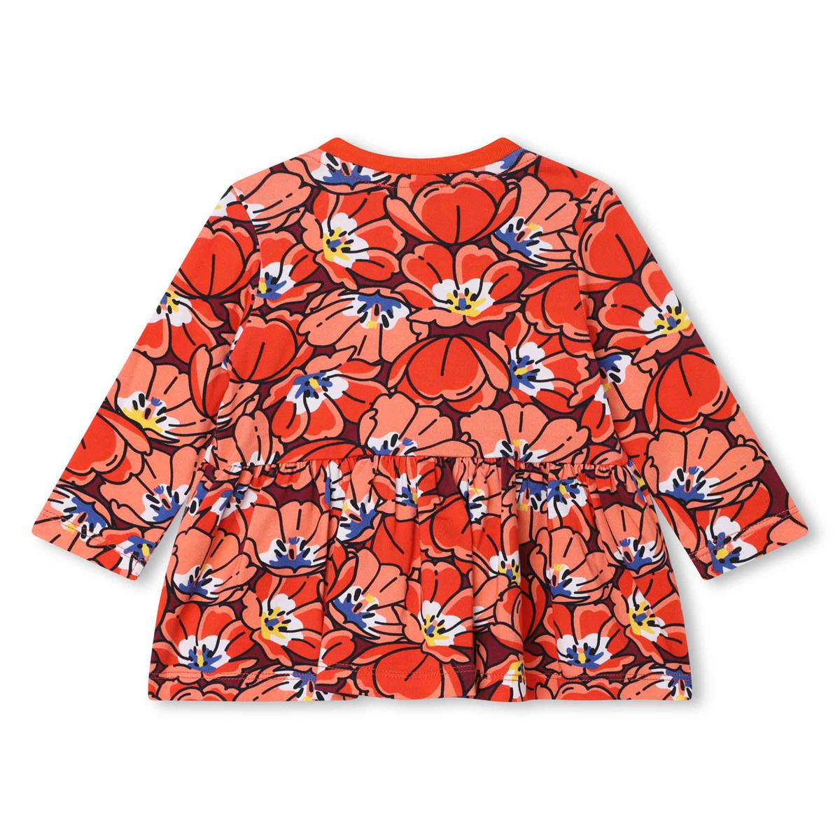 女婴红色花朵棉T恤