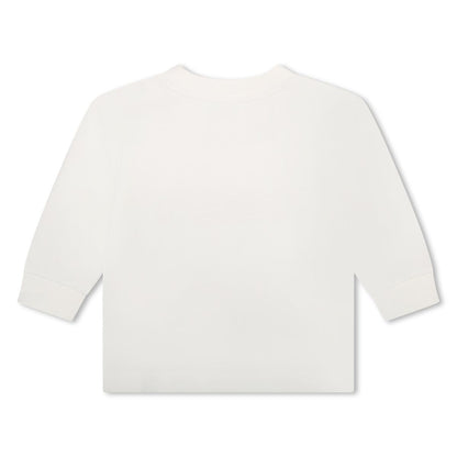 女婴白色Logo棉T恤