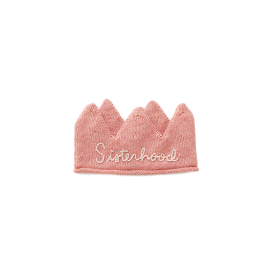 女童粉色刺绣羊驼毛王冠