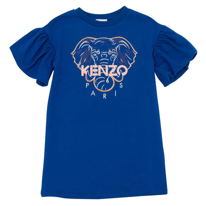 女童蓝色连衣裙