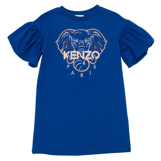 女童蓝色连衣裙