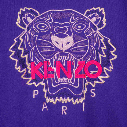 女童紫色虎头棉连衣裙